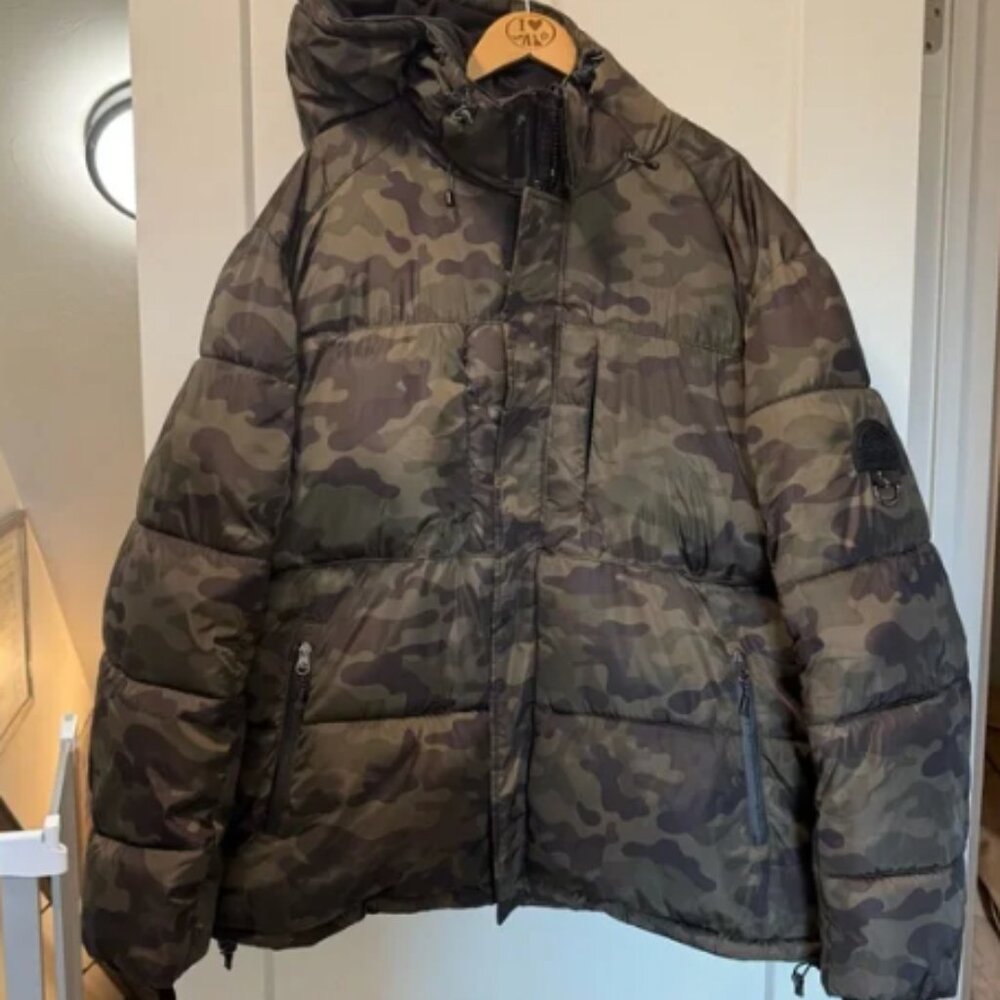 Southpole Men’s Heavyweight Camo Coat Jacket Puffer Lined Ski Snowboard 3XL